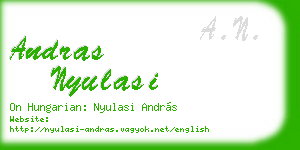 andras nyulasi business card